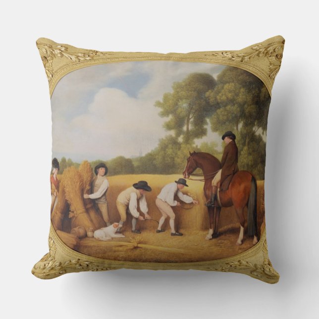Coussin George Stubbs | Reapers, 1795 (émail sur biscuit e (Recto)
