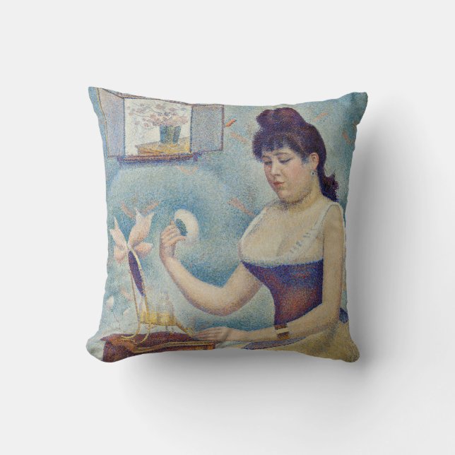Coussin Georges Seurat - Jeune femme se poudrant  (Recto)