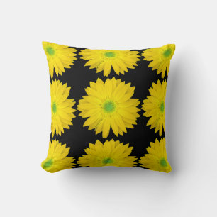 Coussin Gerbera jaune