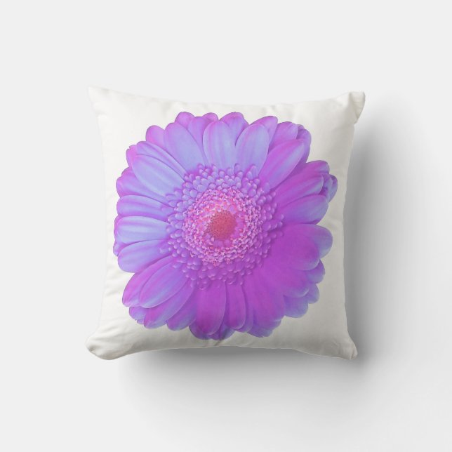 Coussin Gerbera marguerite violette (Recto)
