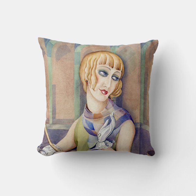 Coussin Gerda Wegener Lili Elbe (Recto)