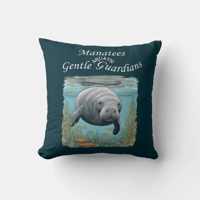 Coussin Gère des gardiens aquatiques douces (Recto)