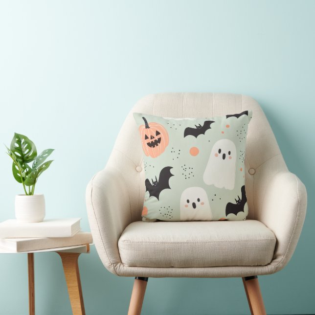 COUSSIN GHOST ET CITROUILLE À HALLOWEEN (Chaise)