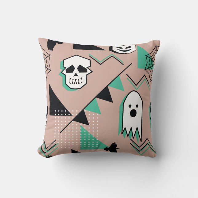 Coussin Ghost motif, halloween thème sans couture motif av (Recto)