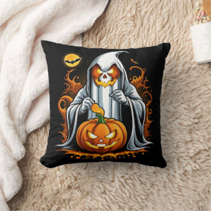 Coussin Ghost prépare les citrouilles pour Halloween !