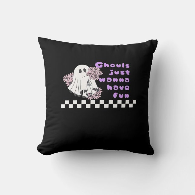 Coussin Ghouls veut juste s'amuser - Sloth dans un costume (Recto)