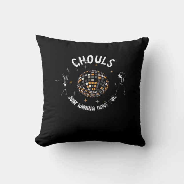 Coussin Ghouls veut juste s'amuser Sloth & Halloween (Recto)