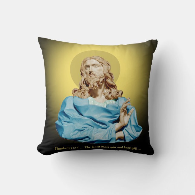Coussin Gian Lorenzo Bernini Bust of Christ 1679 (Recto)