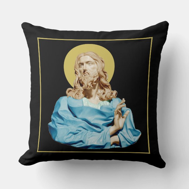 Coussin Gian Lorenzo Bernini Bust of Christ 1679 (Recto)