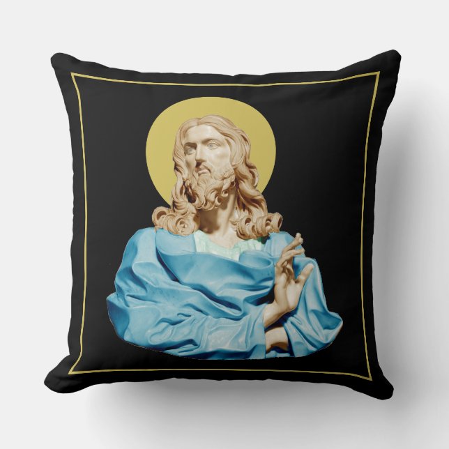 Coussin Gian Lorenzo Bernini Bust of Christ 1679 (Recto)