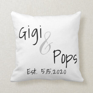 Coussin Gigi et Pops Date de création