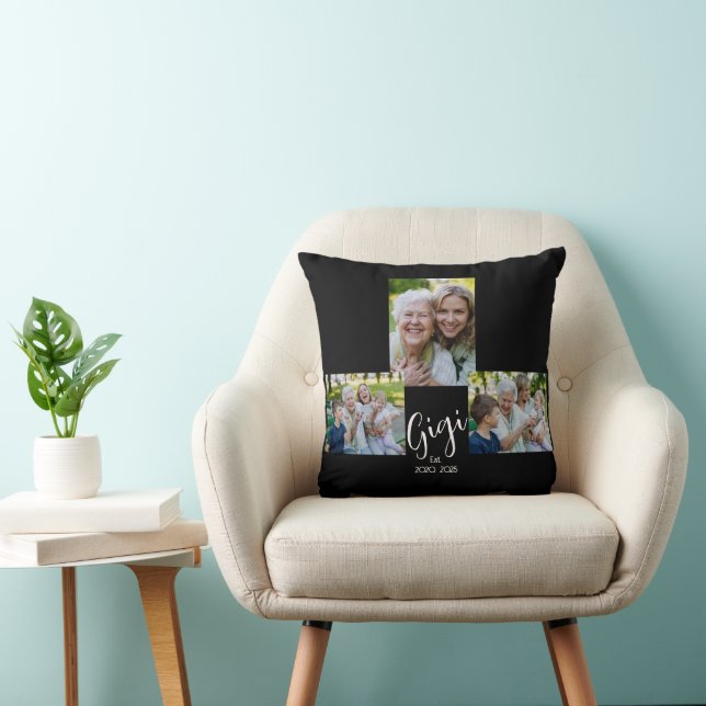 Coussin Gigi Script Black établi 3 Photo (Chaise)