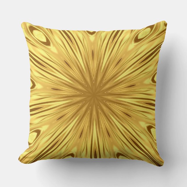 Coussin Gilded Zenith: Opulent Swirl Crimson | Gold Luxury (Recto)