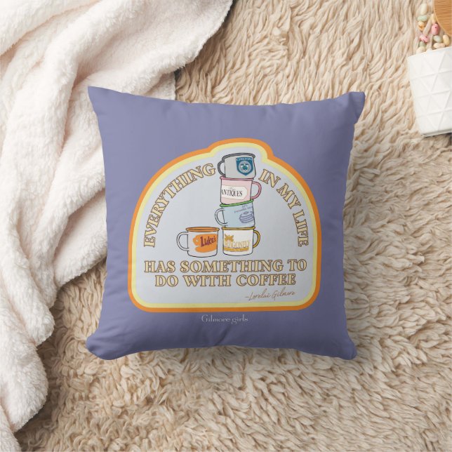 Coussin Gilmore Girls | Graphique des devis de café (Couverture)