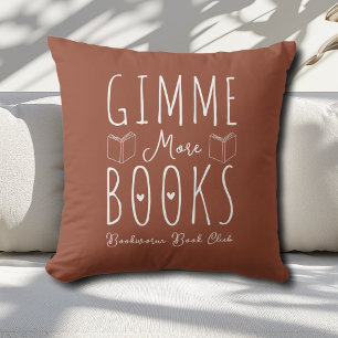Coussin Gimme Plus De Livres Terracotta Livre Amateurs Per