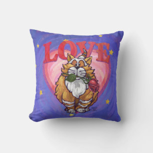 Coussin Ginger Cat Saint-Valentin