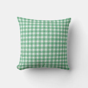 Coussin Gingham vert menthe
