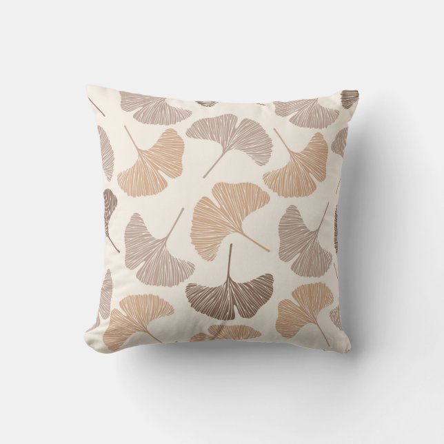 Coussin Ginkgo biloba : design transparent sec. (Recto)