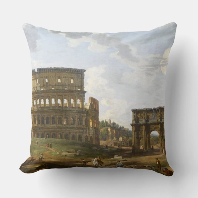Coussin Giovanni Paolo Panini Vue du Colisée (Recto)
