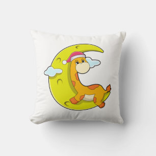 Coussin Girafe au coucher de la lune
