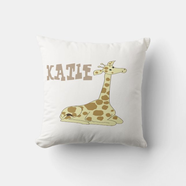 Coussin Girafe de dessin animé (Recto)