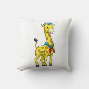 Coussin Girafe en voile avec casquette de voile