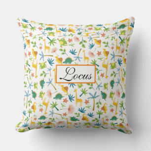 Coussin Girafe motif colorée sur mesure mignonne blanc