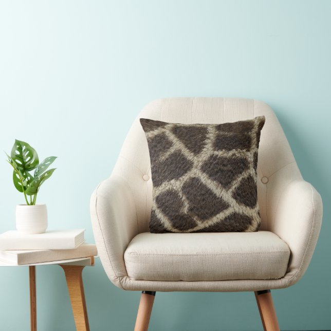 Coussin giraffe animal fourrure peau texture sauvage cuir  (Chaise)