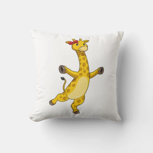Coussin Giraffe au ruban (Recto)