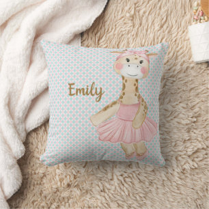 Coussin Giraffe de Ballerina Whimsical