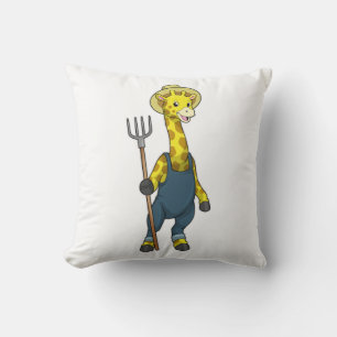 Coussin Giraffe en fermier avec Pitchfork