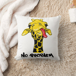 Coussin Giraffe nonchalante : Pas d'attitude problématique