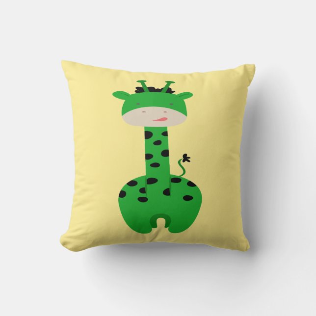 Coussin Giraffe verte (Recto)
