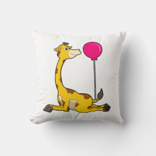 Coussin Giraffe with Balloon