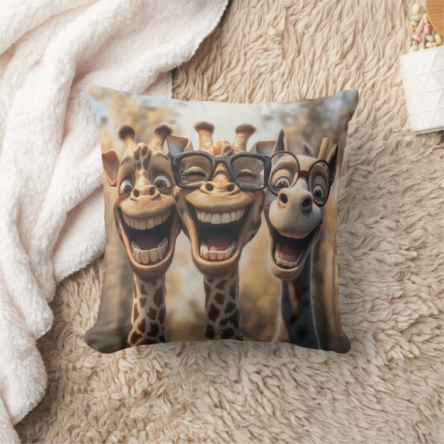 Coussin Giraffes de toiture en lunettes (Couverture)