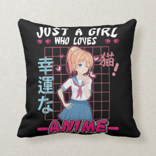 Coussin Girl Watching Anime amant Otaku Art Japonais