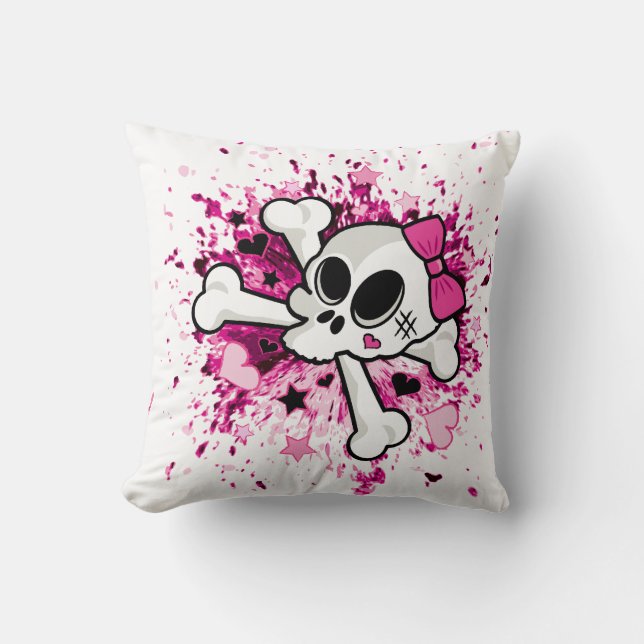 Coussin Girlie Skull (Recto)