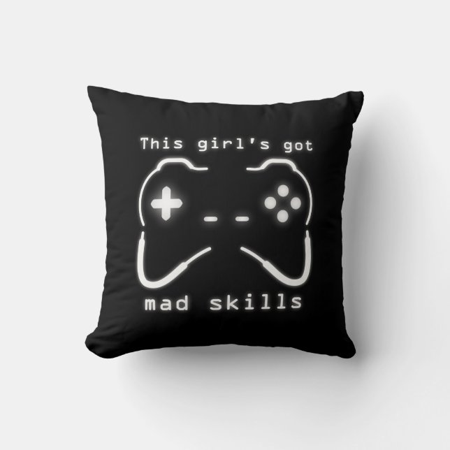 Coussin Girl's got Mad Skills Video Game Controller (Recto)