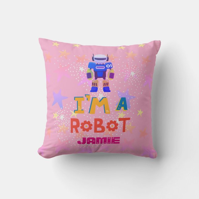 Coussin Girls Love Robots (Recto)