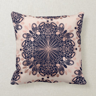 Coussin Girly Boho Rose Gold Blush