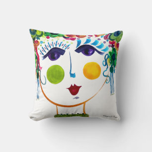 Coussin gitan de coton de fille de jardin de ~