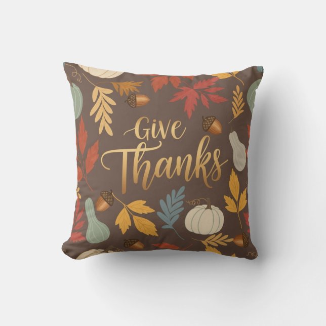 Coussin Give thanks (Recto)
