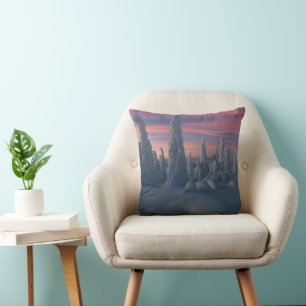 Coussin Glace et neige Arbres couverts de neige, Laponie