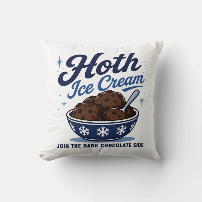 Coussin Glace Hoth Chocolat Noir Drôle (Recto)
