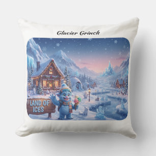Coussin Glacier Grinch Terre des Glaces Magical Hiver Jeté
