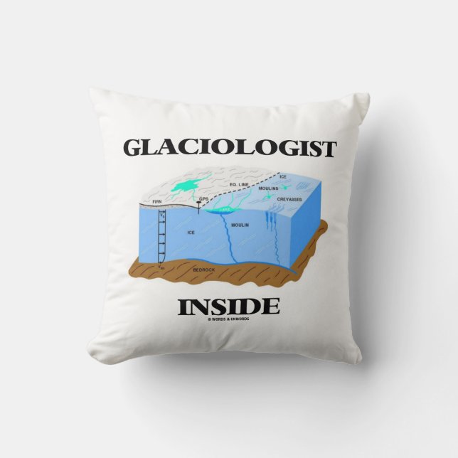 Coussin Glaciologiste à l'intérieur du glacier Science de  (Recto)