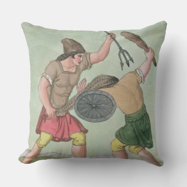 Coussin Gladiateurs romains, de "L'Antica Roma", 1825 (Recto)