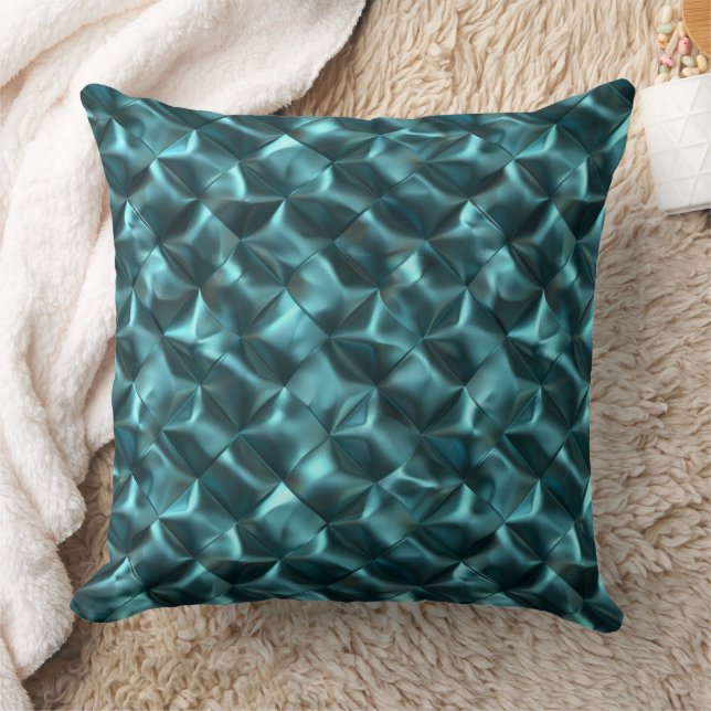 Coussin Glam Abstrait bleu turquoise (Couverture)