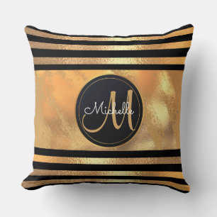 Coussin Glam Golden Parties scintillant Sparkles Monogram