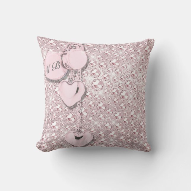 Coussin Glam Parties scintillant rose fille (Recto)